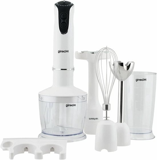 Blender met Kan - Staafmixer Keukenmixer - Smoothies Maken - 4-in-1 Multifunctioneel - 600 ml - Wit
