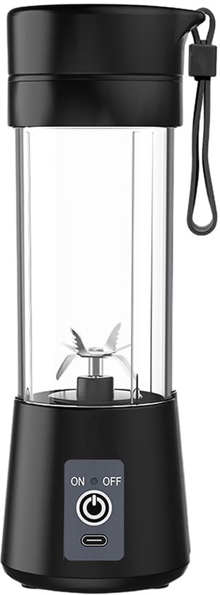 Blender - Mini Blender - Smoothie Maker - Oplaadbare mini Blender - Portable Blender - Fruitpers - Zwart van Merkloos