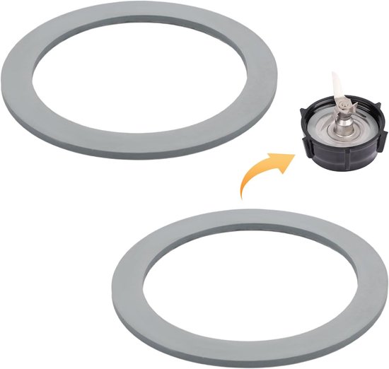 Blender O-ring 2St - Rubber Grijs - Vervangingsring - Perfecte afdichting - SnelShoppen