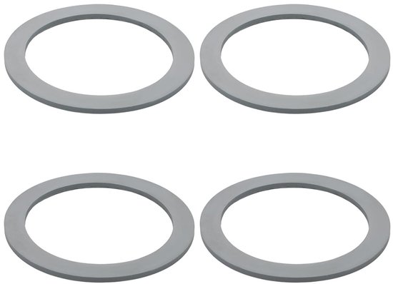 Blender O-Ring Vervangingsset 4 Stuks, Rubber Grijs, Geschikt voor Goede Afdichting en Compatibiliteit met Diverse Blendermerken van Merkloos