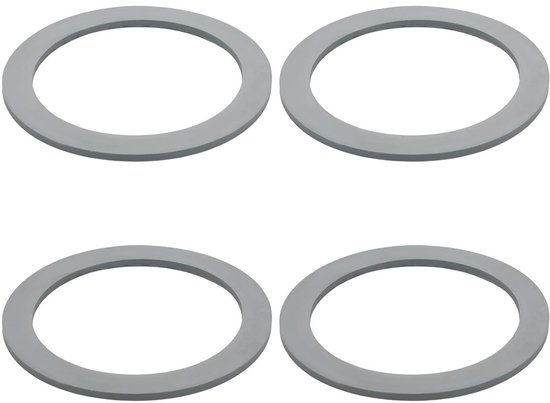 Blender O-Ring Vervangingsset van 4 Stuks, Rubber Grijs, Goede Afdichting, Geschikt voor Diverse Blender Modellen