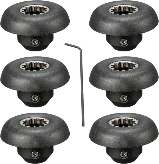 Blender Onderdelen Set - Mixer Onderdelen - Keukenapparatuur Repareren - Voedselveilig Plastic - 6 stuks - Zwart van Merkloos