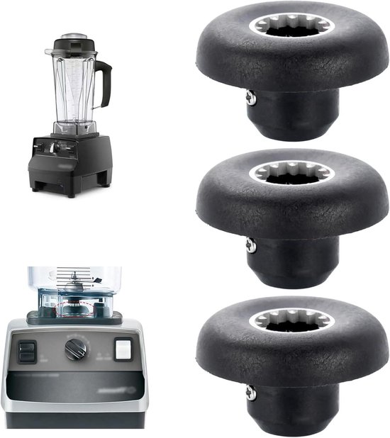 Blender Onderdelen - Vervangende Onderdelen Drive Socket - Blender Reparatie - Robuuste Constructie - 3 stuks - Zwart van Merkloos