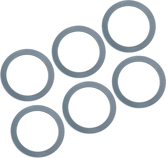 Blender Pakking Vervanging - Afdichtring Rubber - Lekvrij Mengen - Duurzaam Rubber Materiaal - 6 stuks - Grijs van Merkloos