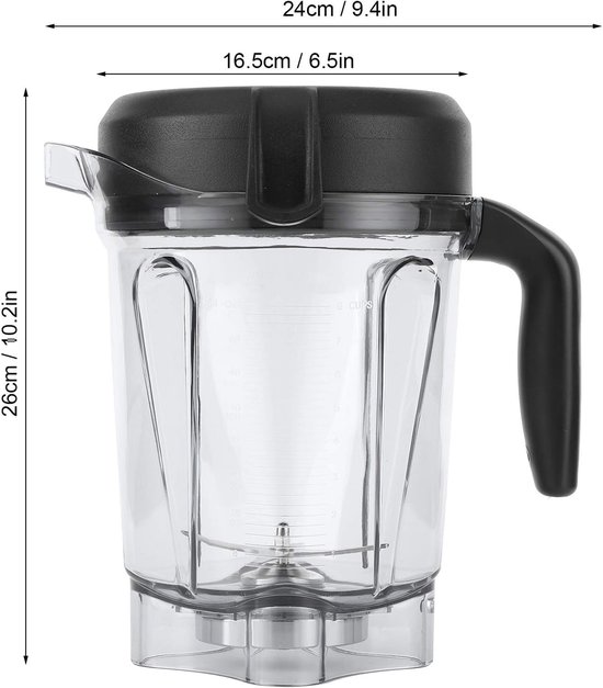Blender Pitcher Vervanging Transparante Voedsel Blender Container Huishoudelijke Apparaten Voor Container 64Oz van Merkloos