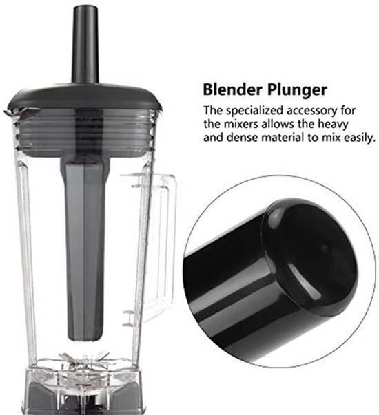 Blender Plunger, Accelerator Tamper Plastic Stick Vervanging Geschikt voor Vitamix Mixer van Merkloos