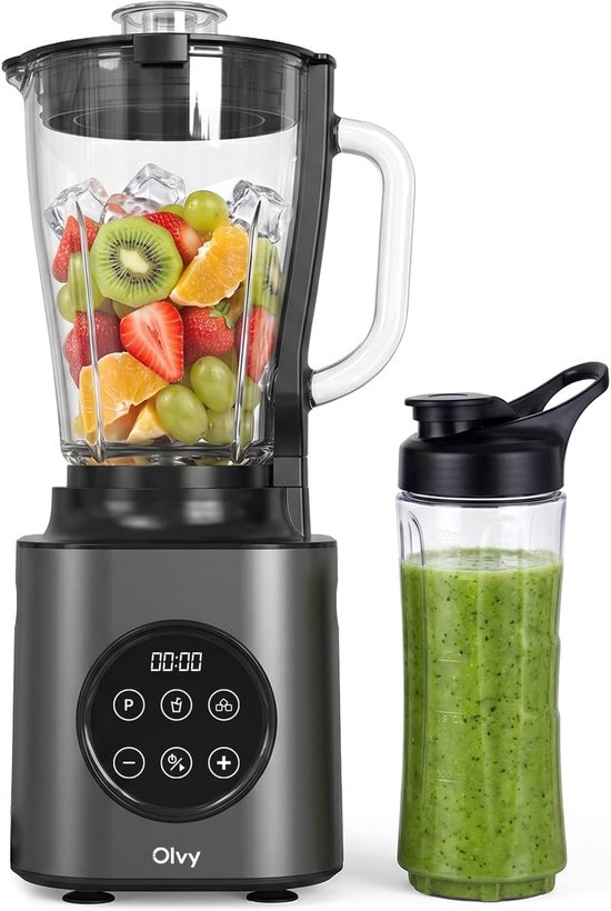 Blender Smoothie Maker 1500ml Glas To-Go 1000W 9 Standen Display-Grey