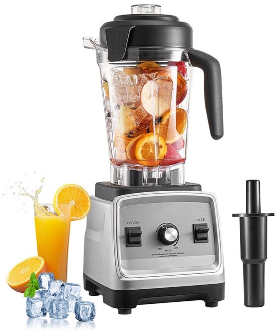 Blender Smoothie Maker - Professionele Power Blender - Vermogen 1600 W - Inhoud 2,5 L - Multifunctioneel - Voor Smoothies, Milkshakes en Sappen van Merkloos