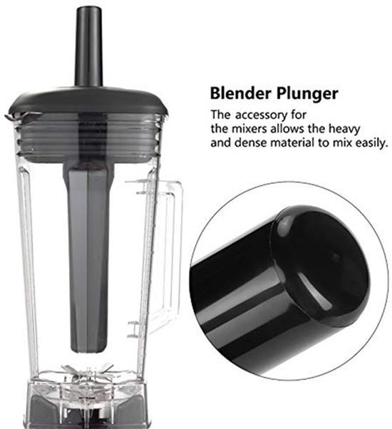Blender Tamper Tool Blender Plunger Vervanging, Plunger Accelerator Plastic Stick Plunger Vervanging voor Mixer van Merkloos