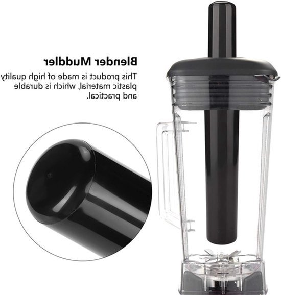 Blender Tamper Vervangend Onderdeel - Hoogwaardig Kunststof - Geschikt voor 64OZ/1.5L Potten - Duurzaam - Mengaccessoire voor Dikkere Materialen - Mixaccessoire