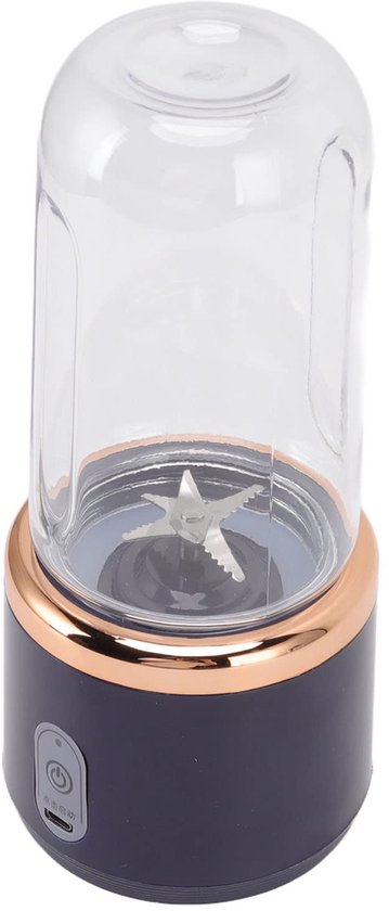 Blender, USB-oplaadbare Draagbare Blender met 6 Messen, Draadloze Persoonlijke Blender met Fles en Deksel, Professionele Hogesnelheidsblender voor Smoothies, Sapshakes, Ijs