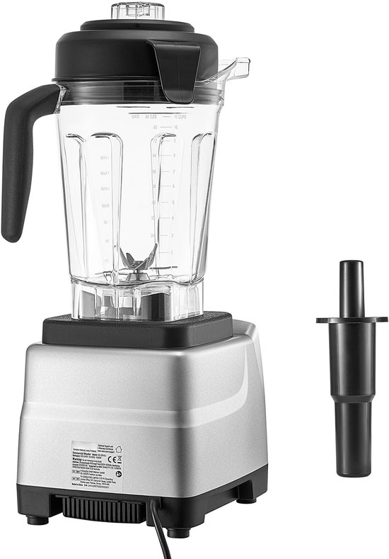 Blender voor smoothies - 2,5 l (85 oz), 1600 W, professionele blender met krachtige motor voor multifunctionele voedselverwerking van Merkloos