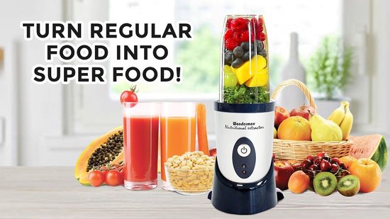 Blender - Vruchtenpers - Smoothiemaker - Mixer - Soepmaker - Superkrachtige Motor - Wondermax Nutritional Extractor - Met Receptenboekje