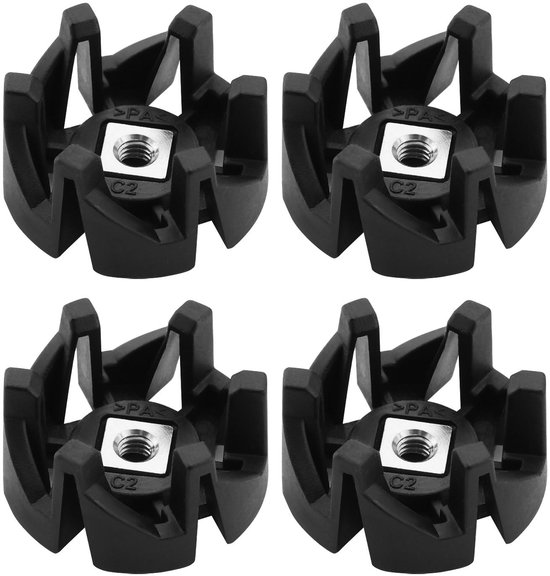 Blenderaccessoireset - 4 stuks - Geschikt voor Philips - Zwart