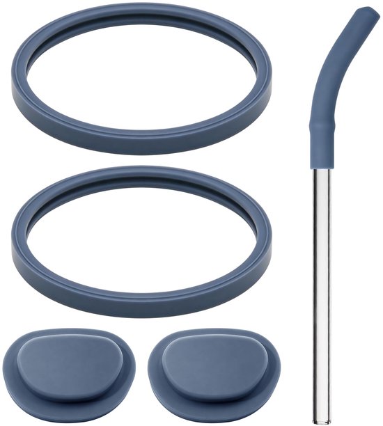 Blenderaccessoireset - Siliconen afdichtingen - Glazen rietje