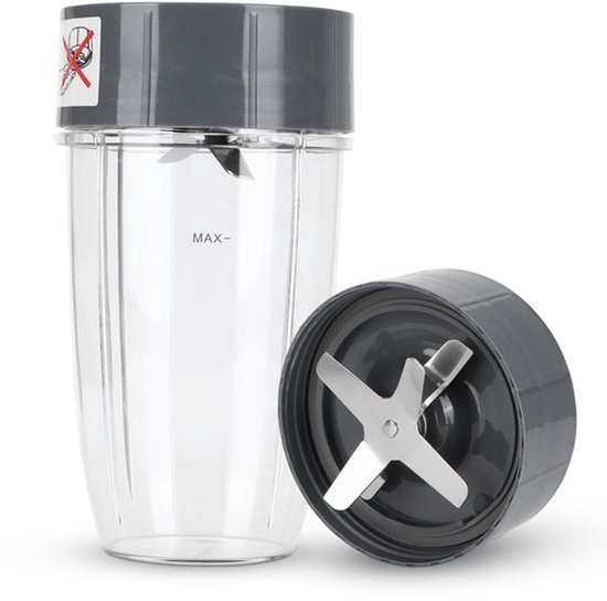 Blenderbeker 24 OZ - Vervangend Extractormes - Compatibel met Nutribullet 600W/900W - Roestvrij Staal - Vaatwasmachinebestendig - Food-grade Siliconen Afdichting - Mixbeker