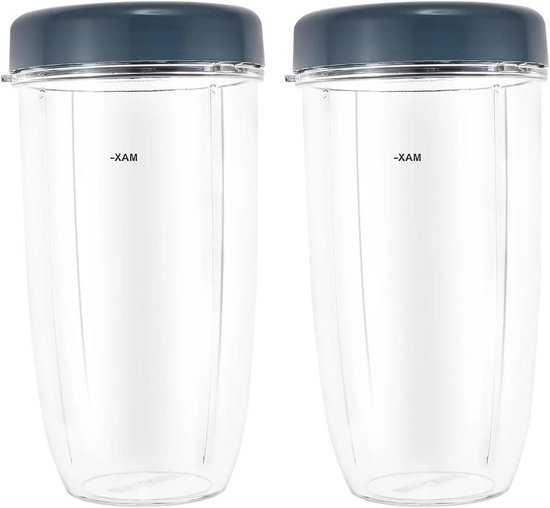 Blenderbeker Vervangingsbeker 2-pack Blender 32OZ beker met deksel Compatibel for Nutribullet 600W 900W sapbekers, keukengereedschap, mengaccessoires, reserveonderdelen