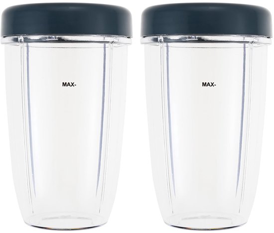 Blenderbekers 710 ml - 2 stuks - Met deksel - Vaatwasserbestendig