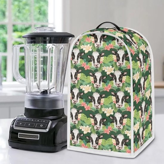 Blenderhoes - Apparaathoes Mixer - Keuken Beschermen - Spatbestendige Stof - 24 x 18.5 x 40.5 cm - Koe Bloemen Blad