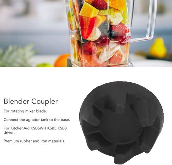 Blenderkoppeling 4-delig - Vervangende Onderdelen - Moersleutelset 2-delig - Rubber/IJzer - Eenvoudig te Installeren - Soepele Rotatie - Mixeronderdelen