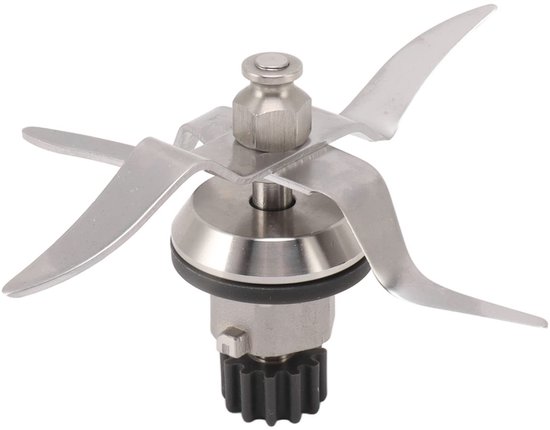 Blendermes voor Monsieur Cuisine Connect 1.0, 4 vinnen, 12 tanden, roestvrijstalen blender, vervangend onderdeel, robuuste roestvrijstalen extractormesfitting voor mixen en snijden