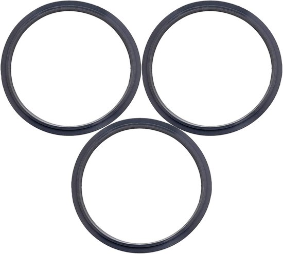 Blenderpakking Afdichtring - Reserveonderdelen - Lekvrij Mixen - Voedselveilig Siliconen - 3 Stuks - Donkergrijs