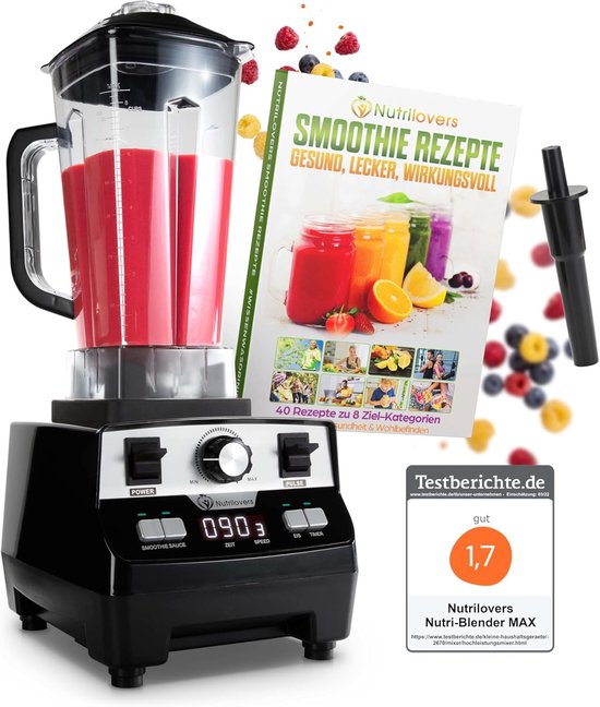 Blenders met kan 2000 W standmixer smoothie smoothiemaker professionele mixer blender - 2L Tritan, BPA-vrij, 9 niveaus, digitale timer