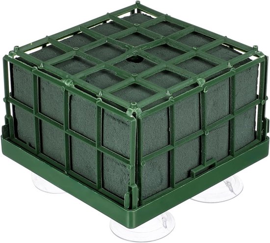 Bloemenhouder met zuignap voor auto - Bloemschikschuim voor bruiloften en evenementen, 12x12x9 cm