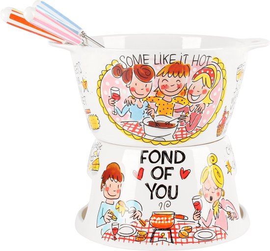 Blond Amsterdam Even Bijkletsen Fondue Set