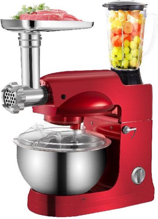 Bolture Foodprocessor - Multifunctionele Keukenmachine - 4-in-1 Krachtige Foodprocessor - Foodprocessor met Accessoires - 1000W