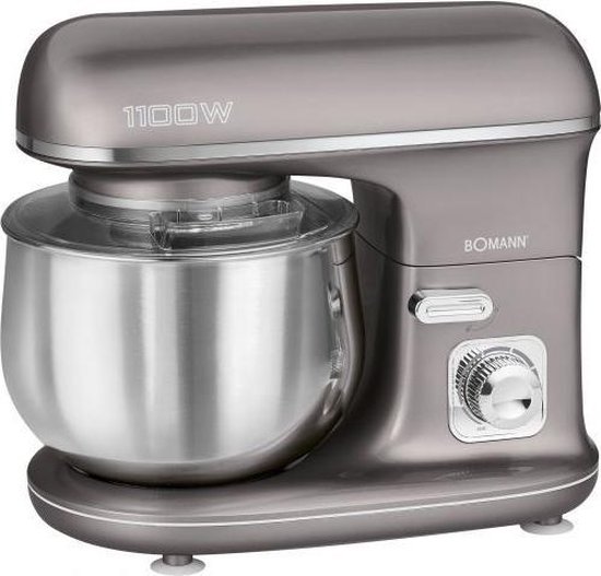 Bomann KM 6010 CB - keukenmachine - 5 l - Titanium - 1100 W van Merkloos