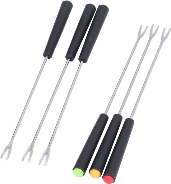 Bondoo Fonduevorken - Set van 6 - 24 cm - fondue prikkers - fonduevorkjes - fondue accessoires - RVS van Bondoo