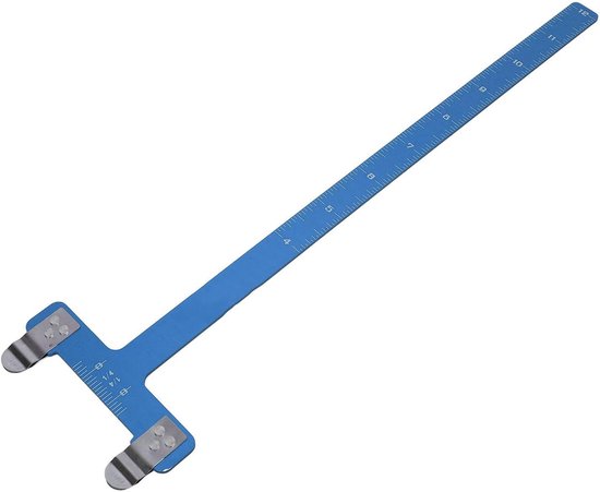 Boogschietboog Vierkant T-vorm Boog Vierkante Liniaal Boogpeesmeetinstrument Boogdraaiset voor recurveboog- en Compoundboogaccessoires (BLUE)