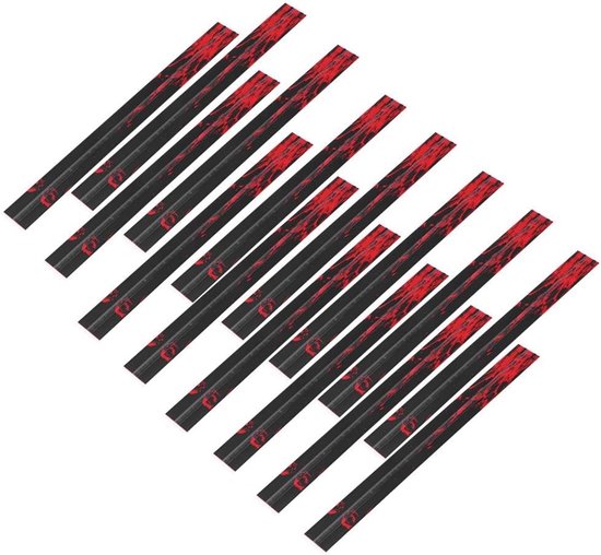 Boogschieten Pijl Sticker, 15 stks Krimpkous Plastic Duurzaam DIY Pijl As Jacht Schieten Apparatuur Set voor Boogschieten Liefhebbers(Rood)