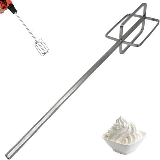 Boormixer Bevestiging - Roerstaaf Garde - Mengen van Materialen - Versterkt Roestvrij Staal - 45 x 7 x 7 cm