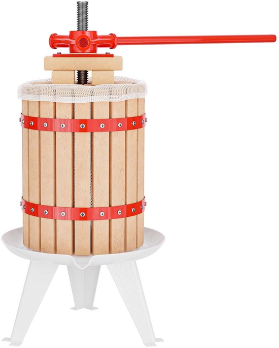 Borg 18 liter Fruitpers - Appelpers - Vruchtenpers - Incl. doek - Wijnpers - Ciderpers - Pers van Borg