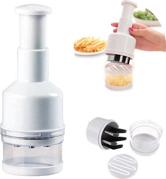 Borvat® | Multihakker | Hakmolen handmatig | groentehakker | wit | voor ui-knoflook-groenten