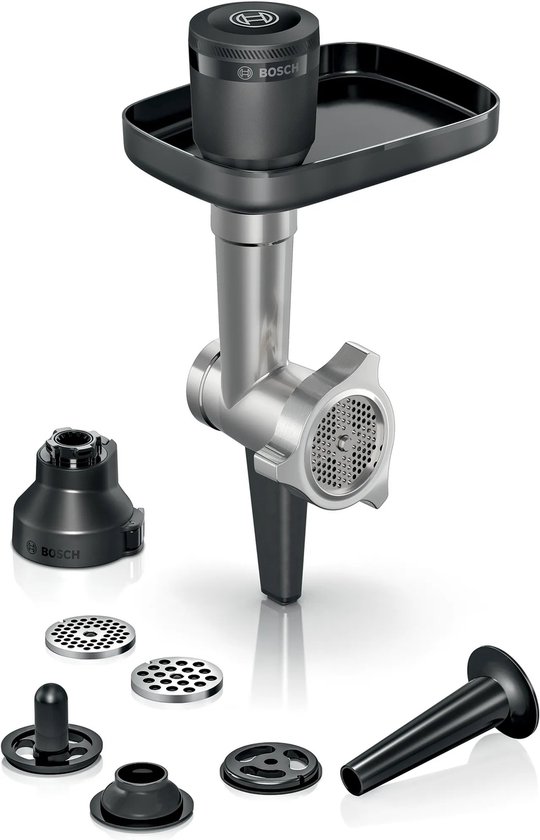 Bosch Hunting Adventure Set Fleischwolf+Zubehör für Bosch Küchenmaschine Serie 6 MUZS6HA Vleesmolen Zwart, RVS van Bosch