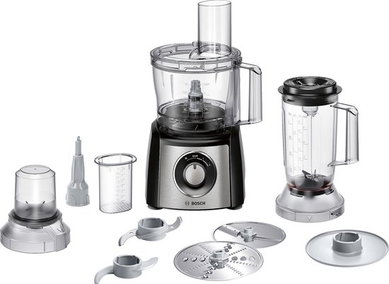 Bosch MCM3501M MultiTalent 3 - Keukenmachine - 800W - Zwart/RVS van Bosch