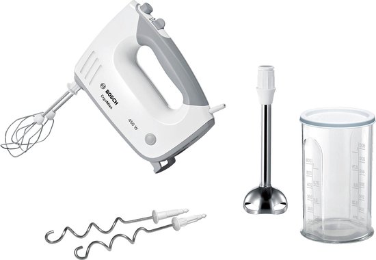Bosch MFQ36470 ErgoMixx - Handmixer - Incl Staafmixervoet - 450W - Wit van Bosch