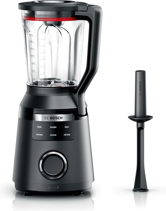 Bosch MMB6652B VitaPower Serie 6 - Blender - Zwart- 1800W - 2 liter beker - 6 automatische programma’s van Bosch