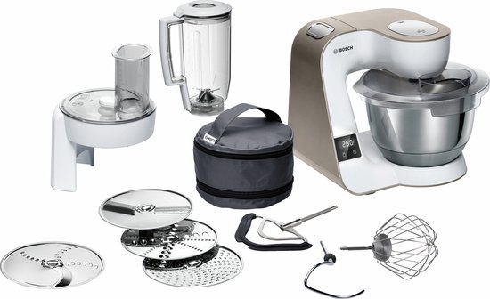 Bosch MUM5 - MUM5XW20 - Keukenmachine - 1000W - 3,9L - Met Weegschaal en Timer - Champagne van Bosch