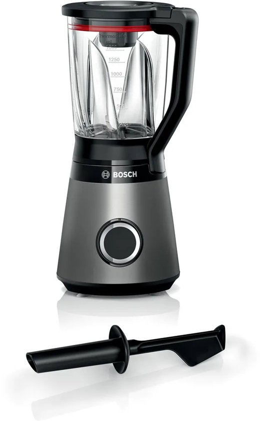 Bosch Serie 4 MMB4192S - Blender - 1,5L - 1200W - 10 jaar motorgarantie - Met veiligheidsdeksel - Zwart / Zilver