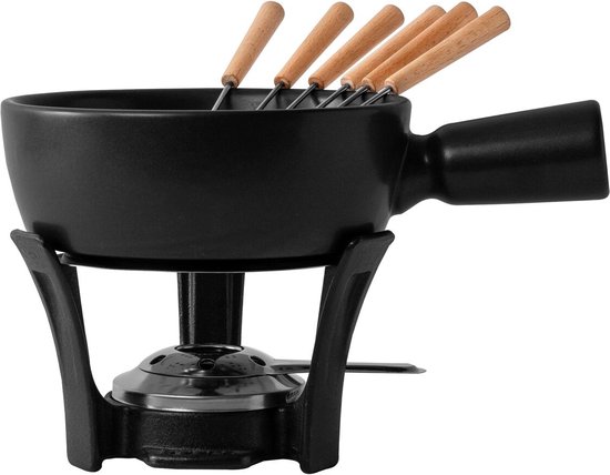 Boska Fondueset Nero - Kaasfondueset - Zwart - 1,3 L - Voor 875 gram Kaasfondue van Boska