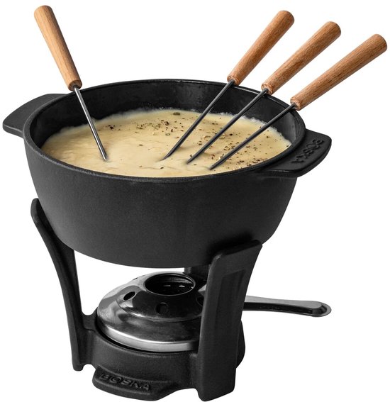 BOSKA Fondueset Party Pro - Kaasfondue - Fonduepannen - Gietijzer - 1,1 L
