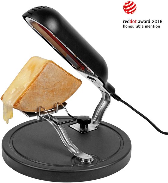 Boska Raclette Quattro Zwart - Raclette apparaat - Lang snoer - Gesmolten raclette kaas - Grill