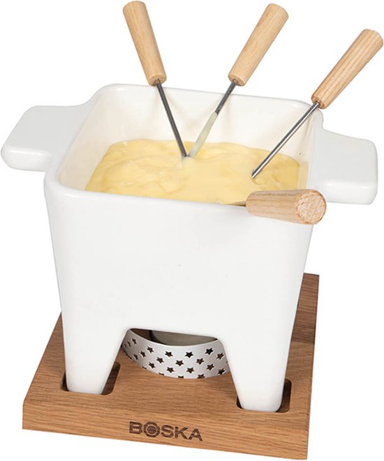 Boska Tapas Fondueset Bianco L - Fondueset - Mag in vaatwasser en magnetron - 600 ml