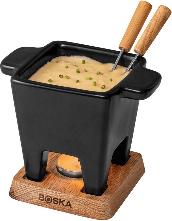 Boska Tapas Fondueset Nero - Fondueset - Kaasfondue - voor 175 gram Kaas - 300 ml