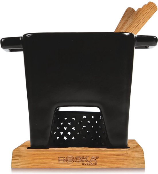 Boska Tapas Fondueset Nero L - Fondueset - Mag in vaatwasser en magnetron - 600 ml