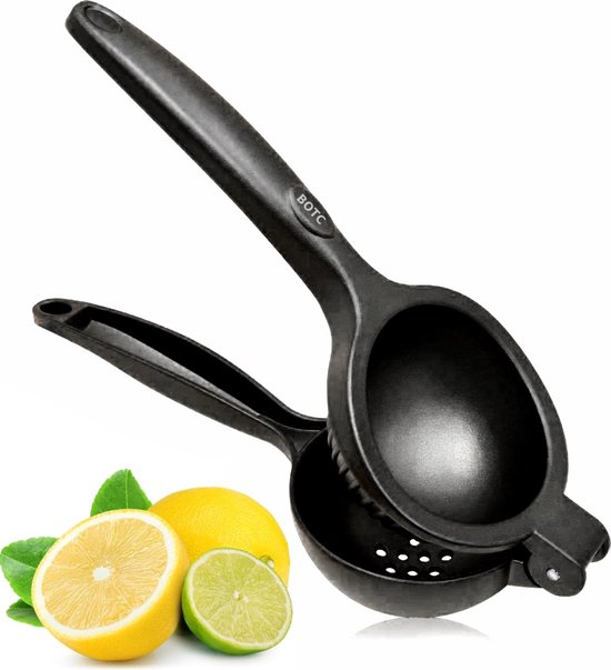 BOTC Citroenpers - Large Limoenpers - Handcitruspers - Citrusknijper - Handpers - Fruitpers - Zwart van Merkloos